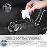 Yourkar Car Trash Can, Foldable Waterproof Leather Car Garbage Organizer Holder, Automotive Mini Dustbin Container with One Roll Trash Bag, Universal Interior Car Accessories (Beige)