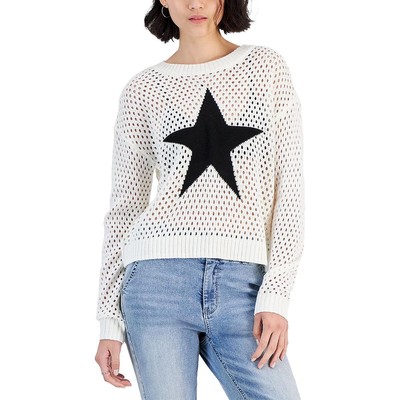 Женский белый пуловер Just Polly с открытой строчкой, топ-джемпер Juniors L BHFO 2550