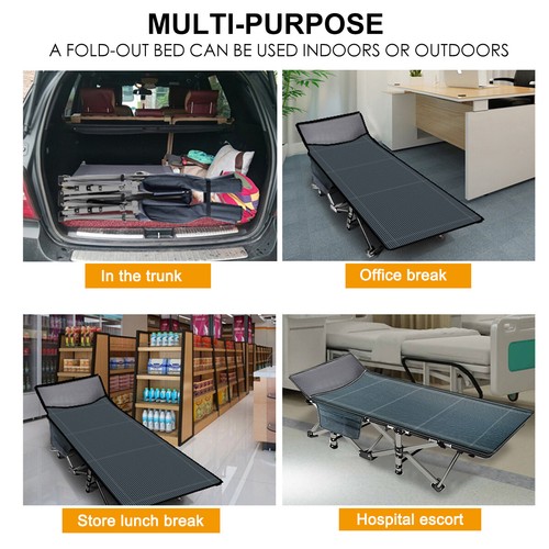 NAIZEA Adult Folding Bed Rollaway Bed Light Weight Folding Rollaway Cot 600 LBS