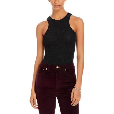 Rag & Bone Womens Lilith Metallic Racerback Tee Tank Top Shirt BHFO 3872