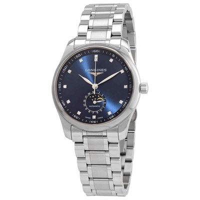 Pre-owned Longines Master Automatic Diamond Blue Dial Men's Watch L29094976