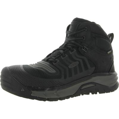 

Мужские черные кожаные рабочие туфли Keen Utility, кроссовки 12 Medium (D) BHFO 4792, Black/gunmetal, Utility