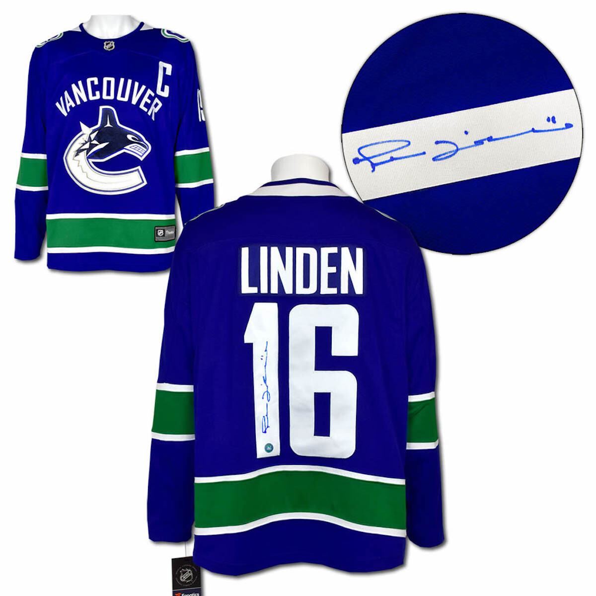 trevor linden signed jersey