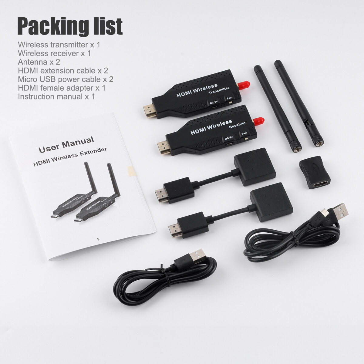 100M Wireless HDMI Video Transmitter and Receiver TV Stick Screen Share Extender
