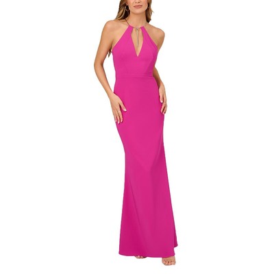 Liv Foster Womens Pink Stretch V-Neck Pleated Evening Dress Gown 2 BHFO 1269
