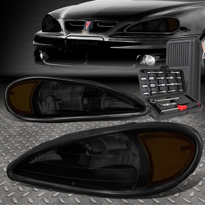ДЛЯ 99-05 PONTIAC GRAND AM ТОНИРОВАННЫЙ КОРПУС, ЯНТАРНЫЕ УГЛОВЫЕ ФАРЫ + НАБОР ИНСТРУМЕНТОВ