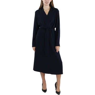 Женское платье миди с длинным рукавом из жоржета Lauren Ralph Lauren BHFO 9618