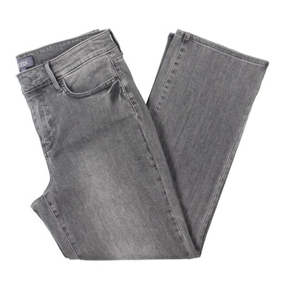 NYDJ Womens Marilyn Blue Dark Wash Stretch Denim Straight Leg Jeans 10 BHFO 3414