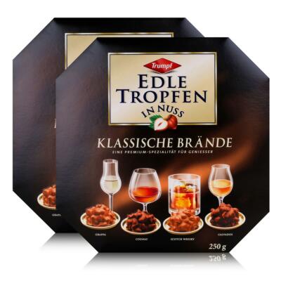 Trumpf Edle Tropfen in Nuss Klassische Brände 250g - Mit Alkohol (2er Pack)