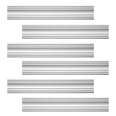 Renovator's Supply Cornice White Urethane Pas De Calais Design 6 Pieces Totalin