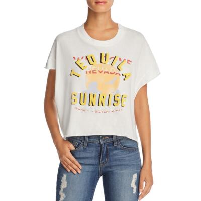 

Женская футболка Project Social T Tequila Sunrise цвета слоновой кости с надписью Top  BHFO 3544, Steam grey