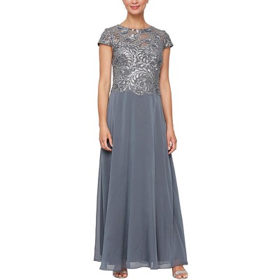 

Женское вечернее платье макси с украшением Alex Evenings Petites BHFO 6521, Charcoal