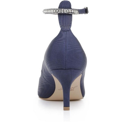 

Jewel Badgley Mischka Womens Jamila Navy Ankle Strap 8.5 Medium (B,M) BHFO 0781, Navy rbn