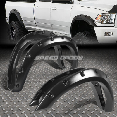 ДЛЯ 09-17 DODGE RAM 1500 3 ТЕКСТУРИРОВАННЫХ ЧЕРНЫХ НАКЛАДКИ НА КОЛЕСНЫЕ ДИСКИ С КАРМАННЫМИ ЗАКЛЕПКАМИ