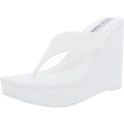 

Женские изысканные белые босоножки на танкетке Steve Madden 9, средние (B,M) BHFO 1113, Белый