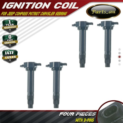 4x Ignition Coils for Jeep Compass Patriot Chrysler Sebring Dodge 1.8L