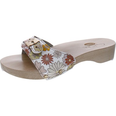

Scholls Shoes Женские оригинальные белые шлепанцы Clog 9 Medium (B,M) 4561, White multi, Original Clog