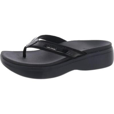 Vionic Womens High Tide II Black Slide Sandals Shoes 8 Wide (C,D,W) BHFO 9017