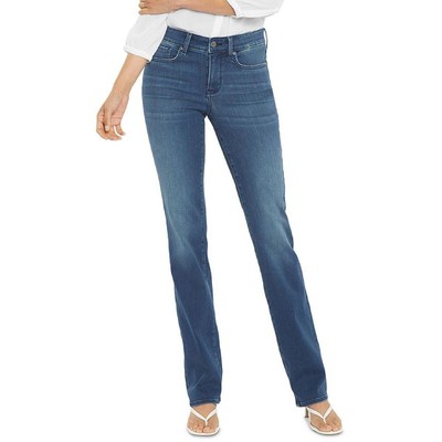 NYDJ Womens Marilyn Blue Low Rise 5 Pocket Denim Straight Jeans 4 BHFO 5999