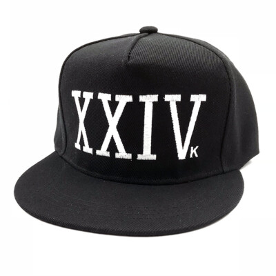 XXIVk 24K Black Baseball Cap Bruno  Mars Hat 24 K Magic XXIV K Embroidered Gift