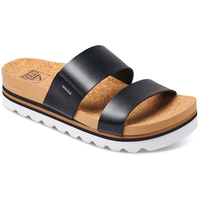 Reef Womens Bounce Vista Hi Black Footbed Sandals Shoes 5 Medium (B,M) BHFO 6022