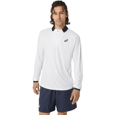 

Мужская теннисная одежда ASICS COURT с длинным рукавом и молнией 1/2 на молнии 2041A274, Brilliant white