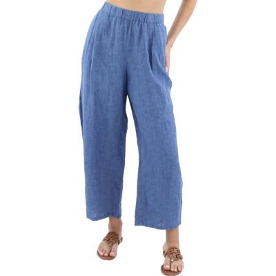 

Женские льняные прямые брюки до щиколотки Eileen Fisher BHFO 4582, Blueberry, S2LOLP4639M
