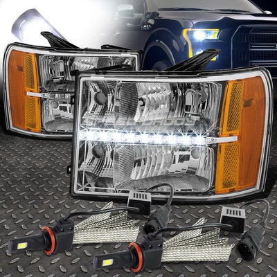 СВЕТОДИОДНАЯ ФАРА С ПРОЗРАЧНЫМИ ЛИНЗАМИ + ЯНТАРНЫЙ УГОЛОК + БЕЛАЯ СВЕТОДИОДНАЯ СИСТЕМА 6000K ДЛЯ 07-14 GMT900