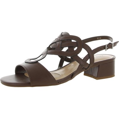 

Женские сандалии Easy Street Catrin Brown Slingback шириной 9,5 (C, D, W) BHFO 2187, Коричневый