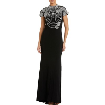 Mac Duggal Womens Rhinestone Formal Evening Dress Gown BHFO 7366