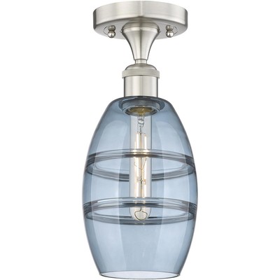 Innovations Lighting 616-1F-SN-G557-6BL Edison Vaz Semi-Flush Mount