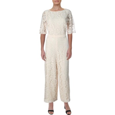 

Женский бежевый кружевной комбинезон с цветочным принтом Lauren Ralph Lauren  BHFO 9468, Cashew