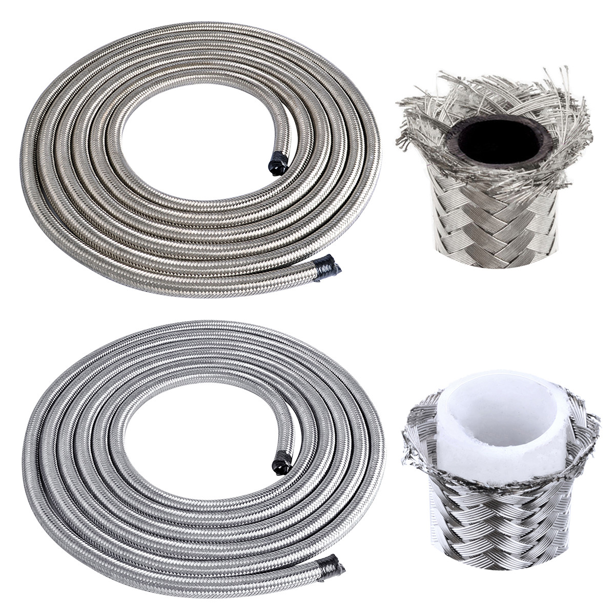 Braided Rubber Fuel Line Hose Stainless Steel PTFE Teflon Hose for Oil/Gas/Fuel
