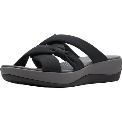 

Женские черные шлепанцы Clarks Arla Rae 7.5 Medium (B,M) BHFO 3199, Black textile, Arla Rae