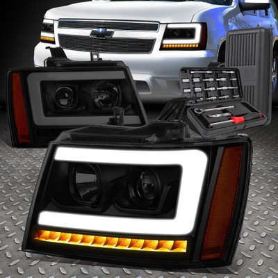 ДЛЯ 07-14 TAHOE SUBURBAN СВЕТОДИОДНАЯ ФАРА ПРОЕКТОРА С ТОНИРОВАННЫМ ЯНТАРЕМ + НАБОР ИНСТРУМЕНТОВ