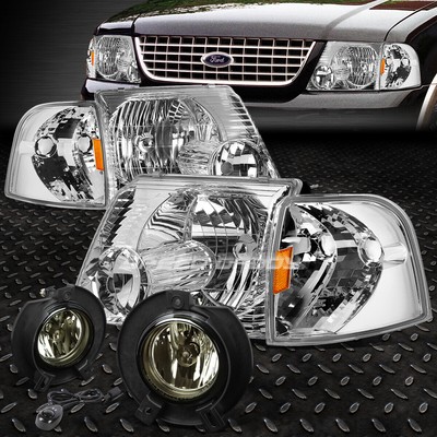 ХРОМИРОВАННЫЙ КОРПУС ФАРЫ + ЖЕЛТЫЙ УГЛОВОЙ СИГНАЛ + ДЫМОВАЯ ЗАВЕСА + ВЫКЛЮЧАТЕЛЬ ДЛЯ 02-05 EXPLORER