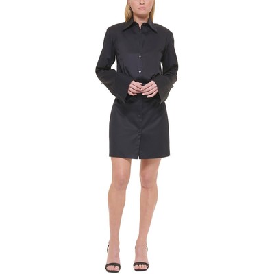 Женская черная хлопковая повседневная рубашка с длинными рукавами Calvin Klein 6 BHFO 4380