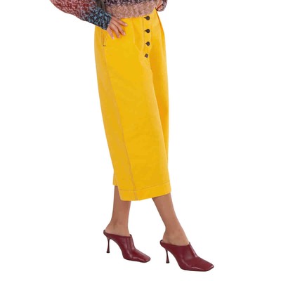 Pre-owned Loewe Yellow Contrast Stitch Culottes