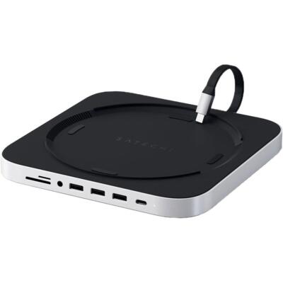 Satechi Алюминиевая подставка USB Type-C и концентратор для Apple Mac Mini, серебристый #ST-ABHFS