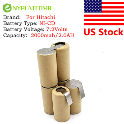 SOLDERING REQUIRED for Hitachi 7.2V Battery CD EB-2 B-2 for self-installation