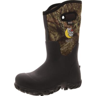 Bogs Sky High Farm Black Rubber Camo Work & Safety Boots 8 Medium (D) BHFO 4883