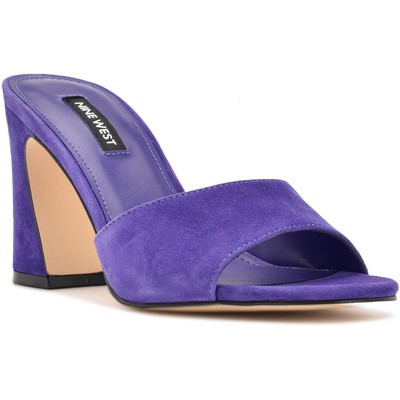 Женские фиолетовые кожаные туфли Nine West Ulala на каблуке 5,5 см (B,M) BHFO 8999