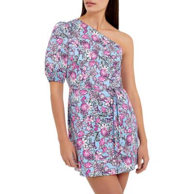 French Connection Womens Fotini One Shoulder Short Daytime Mini Dress BHFO 2993