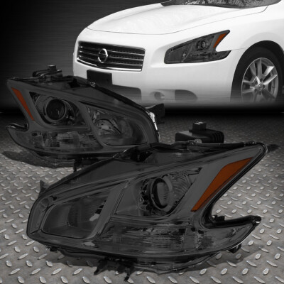 ДЛЯ 09-14 NISSAN MAXIMA ДЫМЧАТЫЙ КОРПУС ЯНТАРНАЯ УГЛОВАЯ ФАРА ПРОЕКТОРА НАЛОБНЫЙ ФОНАРЬ