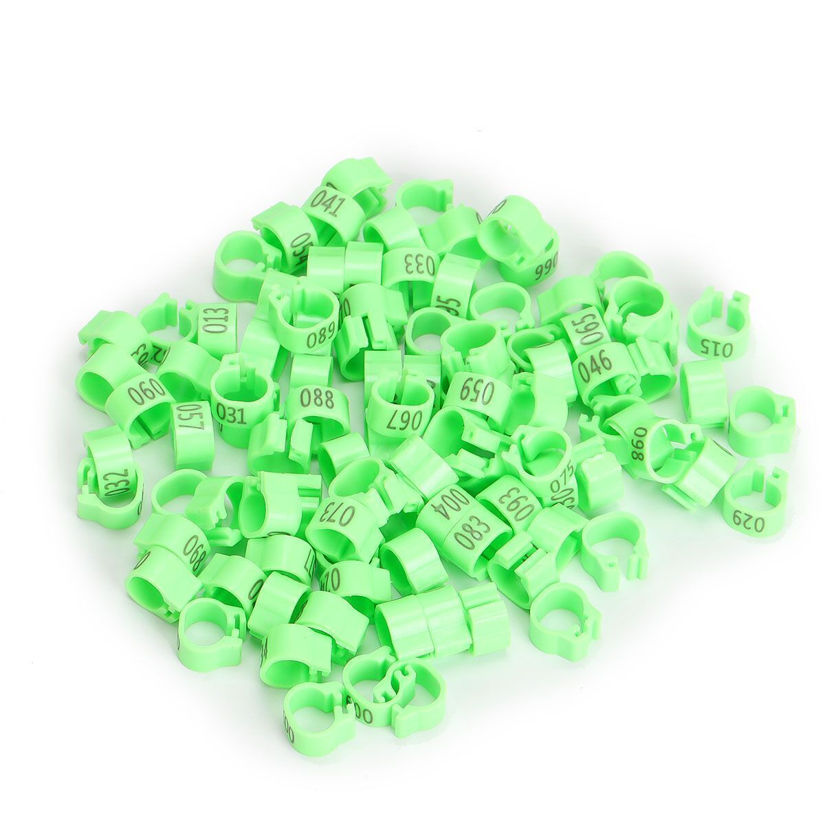 100PCS Bird Rings Leg Bands For Pigeon Parrot Finch Hatch Poultry Clip Rings US