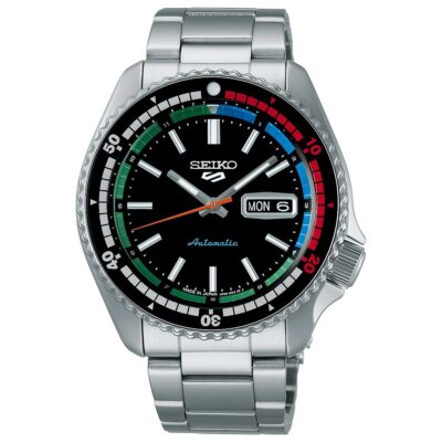Pre-owned Seiko 5 Sports Sbsa221 Retro Color Collection Mechanical Automatic Men Watch