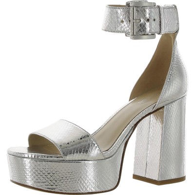 Женские босоножки Tara Silver на каблуке MICHAEL Michael Kors среднего размера (B,M) BHFO 4862