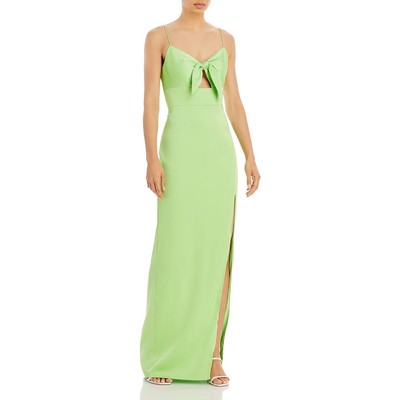 

Женское зеленое вечернее платье с завязками спереди Aidan Mattox  BHFO 3936, Lime green