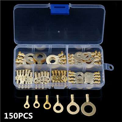 150X Car Insulated Ring Cable Lugs Assorted Wire Cable Connectors Terminals Kit