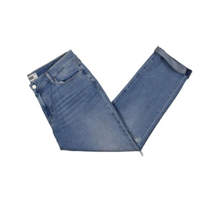 Женские джинсы-бойфренды Paige Brigitte Blue Denim с высокой талией 31 BHFO 6549